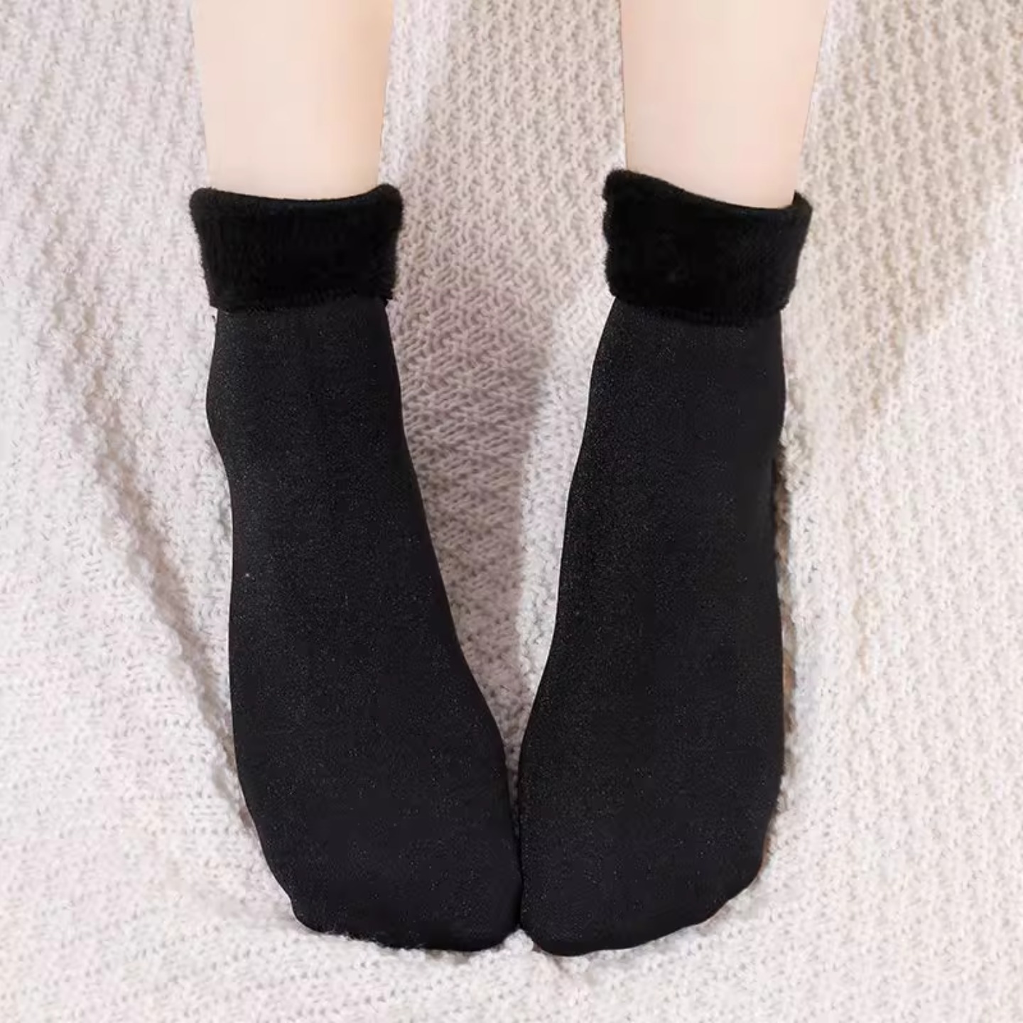 【10双装】冬季加绒加厚雪地袜防冻保暖袜子男女长筒地板袜抗寒 - 图0