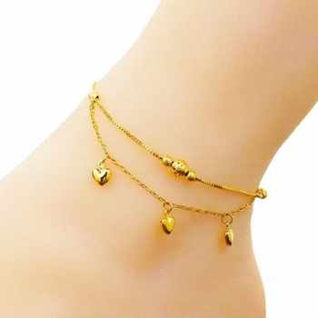 ຫວຽດນາມ sand gold transfer bead anklet ຂອງແມ່ຍິງຄົນອັບເດດ: ຕີນໃຫມ່ເຄື່ອງປະດັບທອງຄໍາທີ່ສາມາດປັບໄດ້ດົນນານ imitation ເຄື່ອງປະດັບຄໍາ