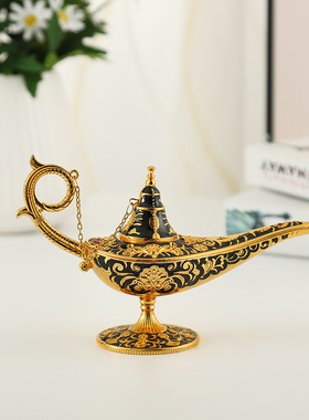 厂家阿拉丁神灯欧式复古工艺品家居摆件金属创意香薰壶许愿灯