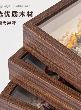 装饰摆件干花相框永生玫瑰花束植物标本生日礼物真花