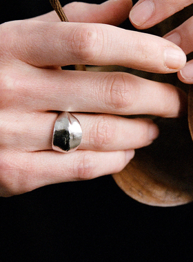 ABOAB白金色VeinRing戒指