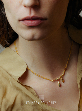 FOUNDRYBOUNDARY石榴枝吊坠项链