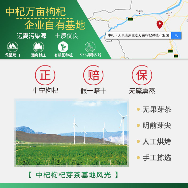 头茬枸杞芽茶牙叶子宁夏尖构杞叶茶 中杞滋补养生枸杞原浆/枸杞制品