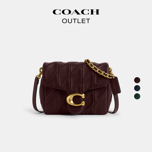【礼物】COACH/蔻驰奥莱女士TIMES SQUARE绗缝TABBY单肩包 - 图0