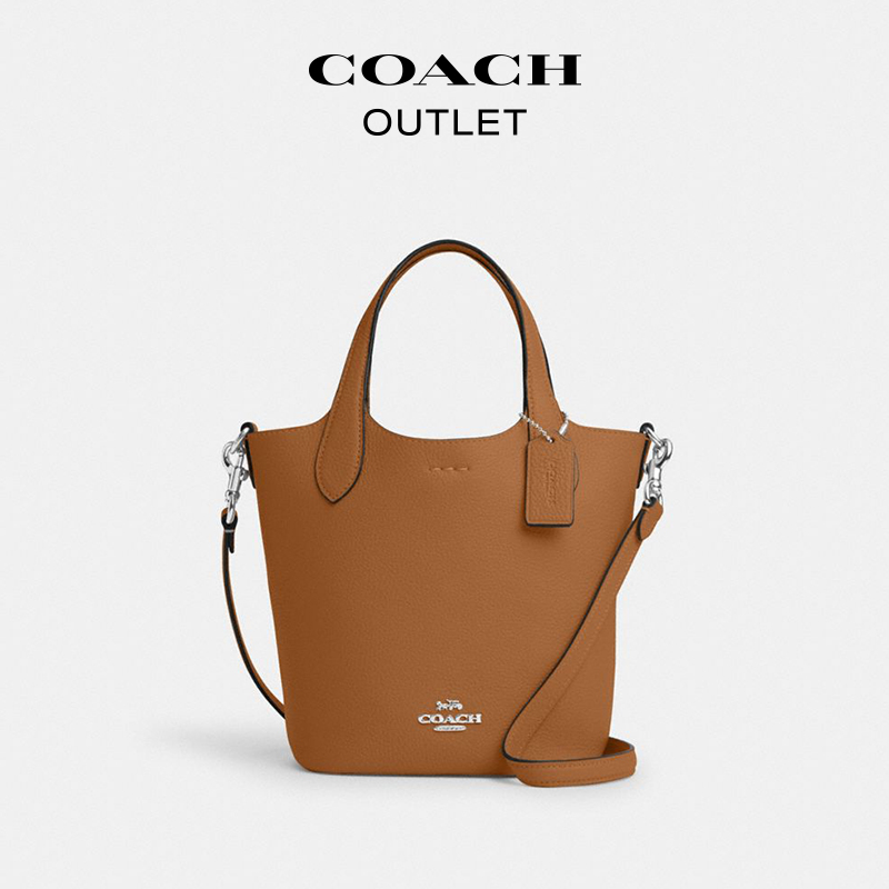 【新品】COACH/蔻驰奥莱女士HANNA水桶包手提斜挎包设计感通勤 - 图2