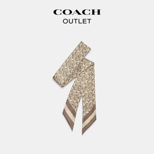 COACH/蔻驰奥莱女士经典标志印花细围巾