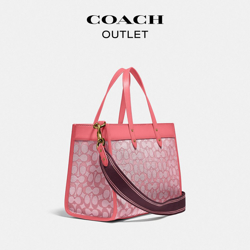 COACH/蔻驰奥莱女士经典标志FIELD 30号托特包手提包 - 图1