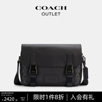 (New Years gifts) COACH Coco Aulay mens classic TRACK High sense diagonal satchel with single shoulder bag