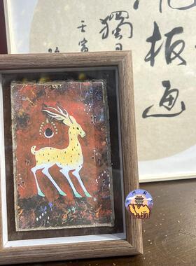 莫高窟墙皮泥板画敦煌文创简约