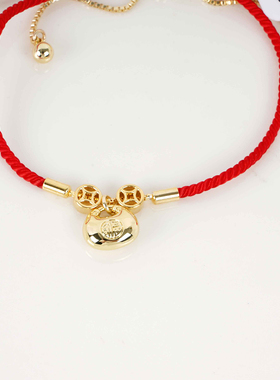 THEMID迷底招财小荷包红绳手串