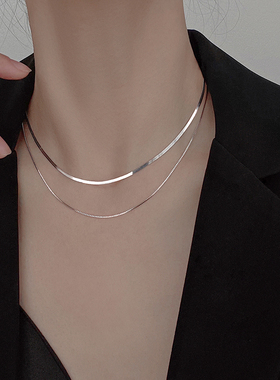 双层蛇骨链轻奢小众设计