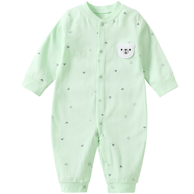 春秋纯棉长袖新生儿内衣春装哈衣 炫宠主义连身衣/爬服/哈衣