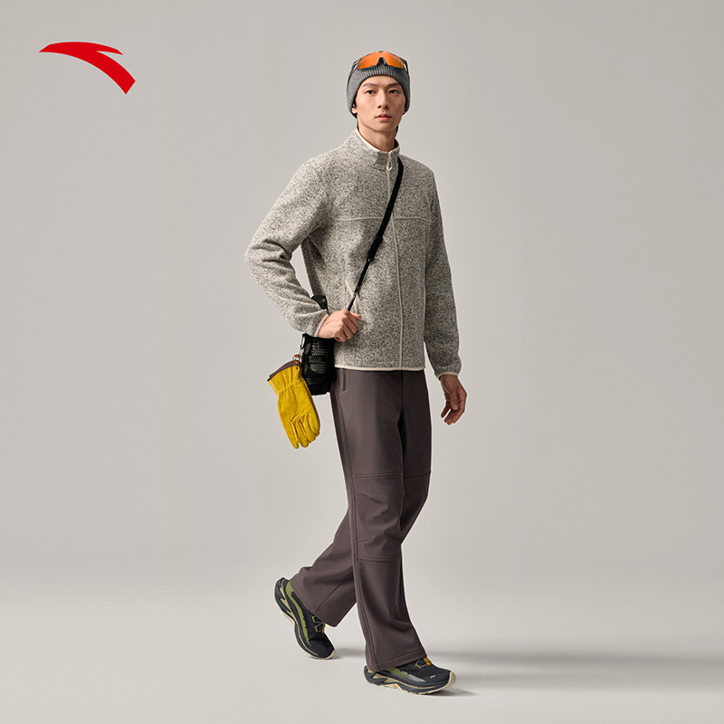 安踏火壳抓绒衣立领摇粒绒外套男冬季抗静电长袖户外防风加绒上衣,淘宝优惠券,粉丝福利购,淘宝优惠卷