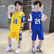 Childrens summer new no. 24 basketball suit short sleeve suit boys elementary school sports quick-dry refreshing breathable balloon suit