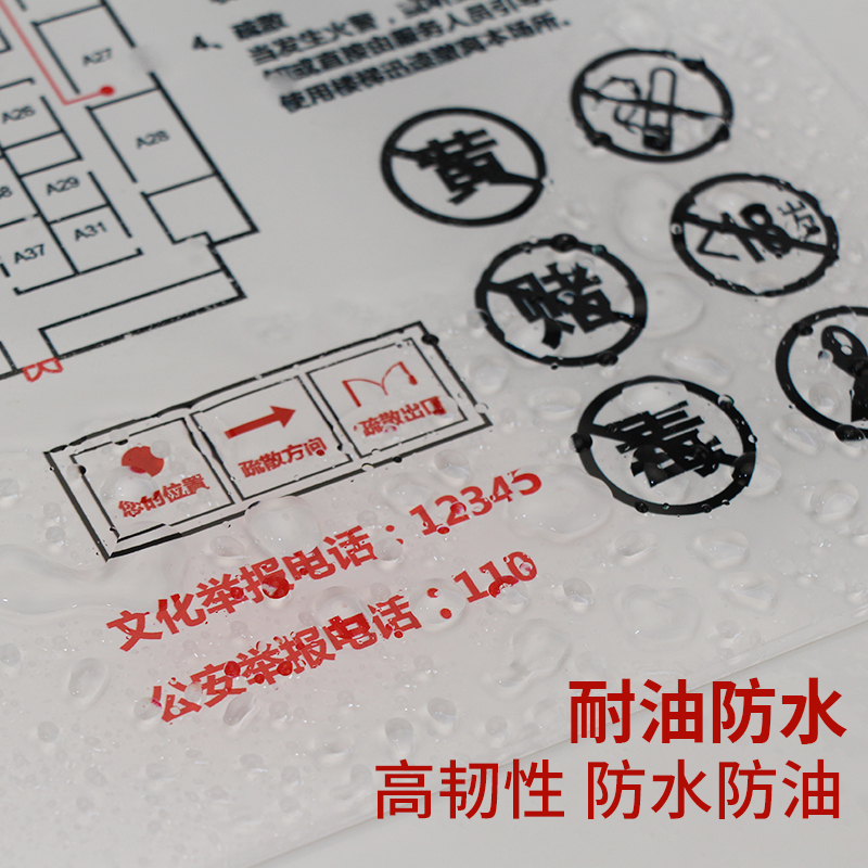 消防疏散示意图亚克力安全逃生指示牌制作学校宾馆酒店办公楼公寓-图1