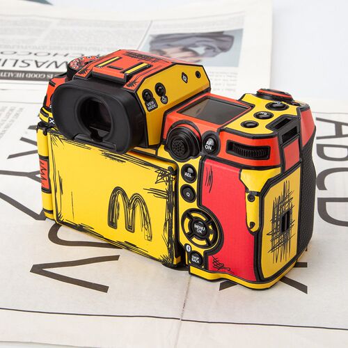 适用于富士X-H2S保护贴膜富士X-H2贴纸DIY碳纤维迷彩防尘保护膜 - 图0