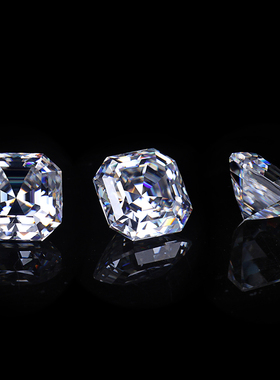 宝塔异形莫桑石裸石 尺寸齐全 D色超白VVS1 阿斯切 首饰镶嵌主石