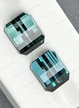 培育蓝宝石/钇铝石榴石 长方形马克赛像素石10x12mm吊坠戒指主石