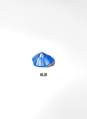 培育钴尖晶 实验室生长 心形蓝尖晶裸石 项链吊坠加工镶嵌用主石