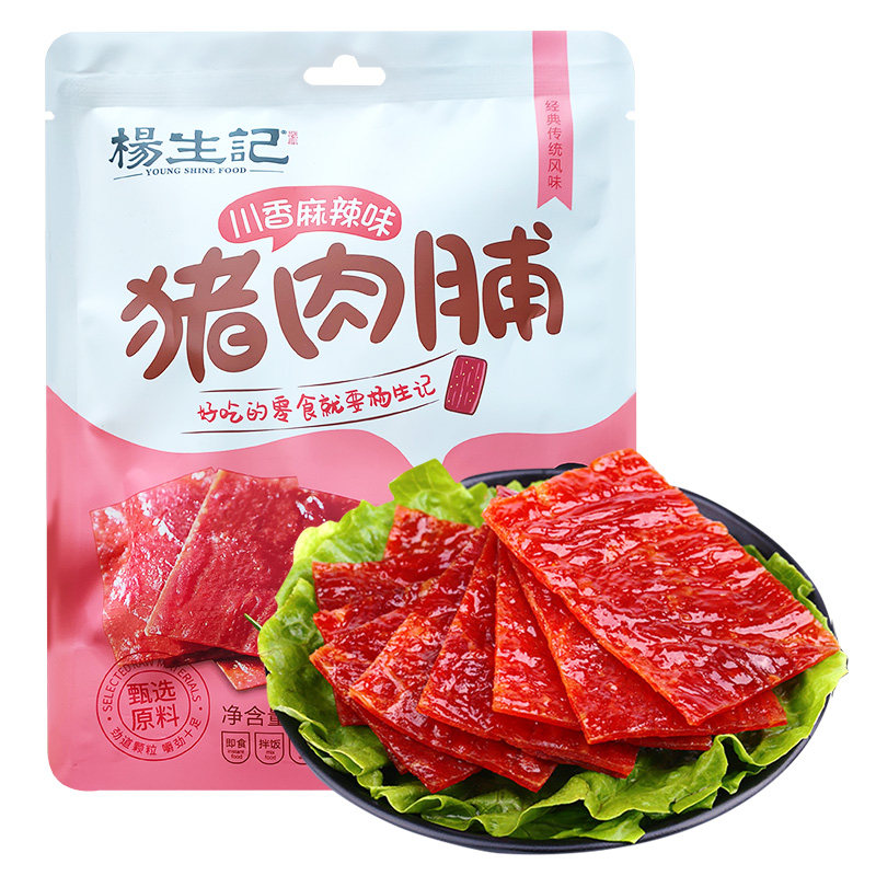 杨生记蜂蜜60g袋装肉片熟食猪肉脯 杨生记食品猪肉类