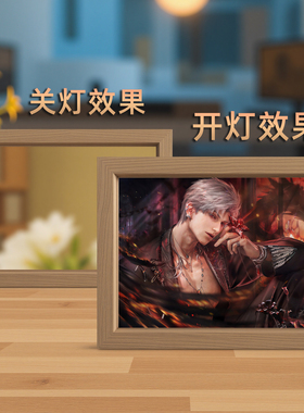 恋与深空二周年镜子灯光画小夜灯