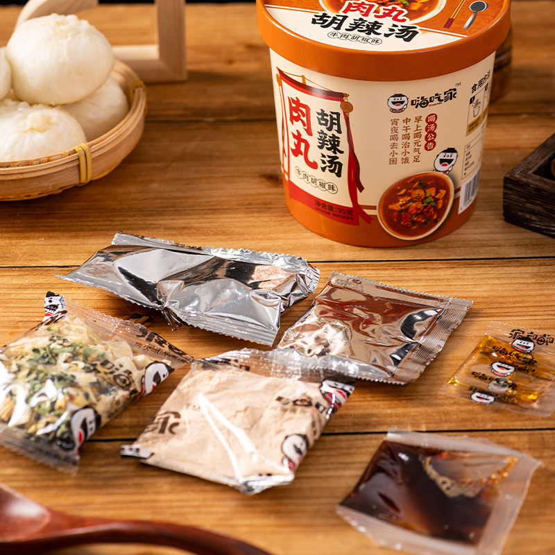 嗨吃家肉丸胡辣汤95g*6桶速食方便快捷速食代餐速溶食品