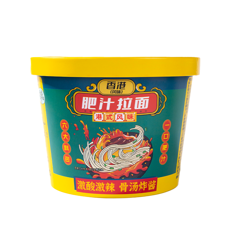 嗨吃家肥汁拉面143g*6桶整箱装方便速食免煮冲泡加班追剧夜宵零食