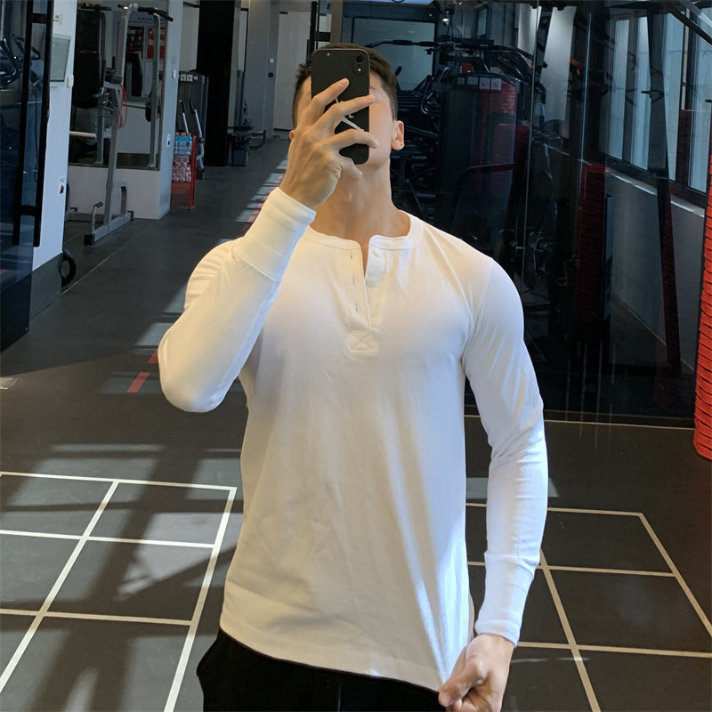 irontrap纯棉运动亨利领长袖T恤男打底衫健身衣服内搭训练服秋冬,淘宝优惠券,粉丝福利购,淘宝优惠卷