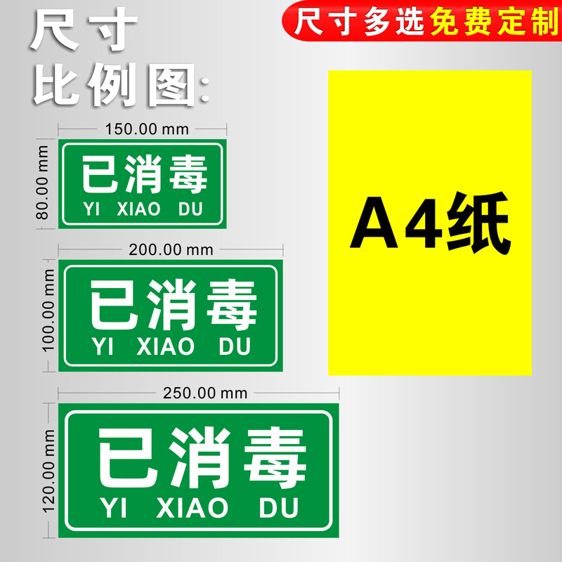 一清二洗三消毒标识厨房标识牌清洗池洗碗池标签生熟分区标牌贴酒店成品半成品熟食柜消毒池分区牌提示牌定制 - 图3