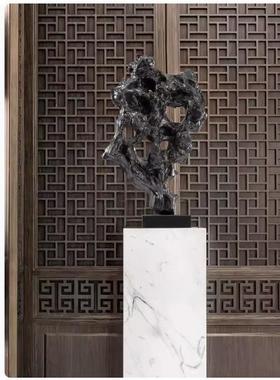 艺贝子新中式太湖石落地摆件艺术品雕塑样品房玄关酒店大堂装饰品