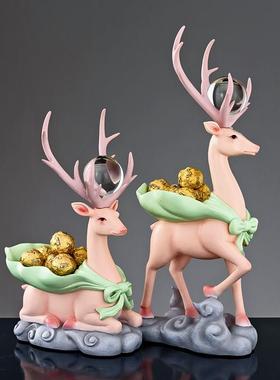 金色鹿摆件酒柜装饰品搬家礼物乔迁新居礼品新房乔迁之喜送礼实用