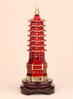 文昌塔摆件十三层纯铜九层办公室13层的书房书桌金榜题名合金材质