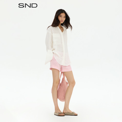 【FaxCopyExpress 设计师品牌】SND SS26 Soft Light清透短裤 - 图0