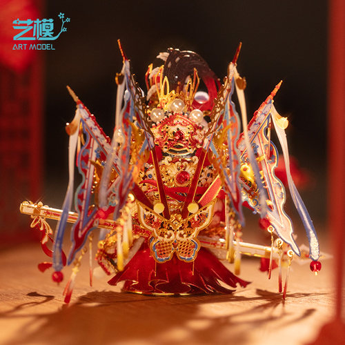 艺模喵之城芈月花木兰3D立体拼图金属拼装模型手工玩具礼物猫摆件 - 图1