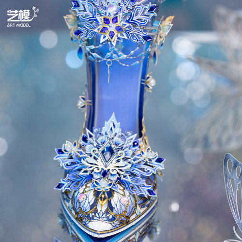 艺模雪之恋魔法水晶鞋 3D立体拼图金属拼装模型手工diy爱莎芙宁娜 - 图0