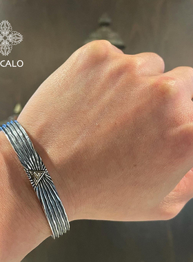 ZOCALO上帝之眼系列纹理手镯银饰