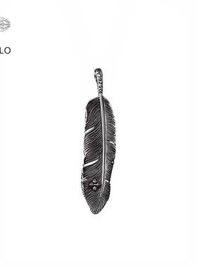 ZOCALO凤凰羽毛系列小十字杵吊坠