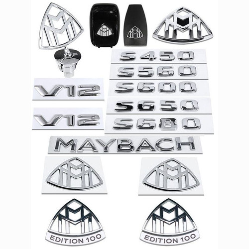 迈巴赫车标S级原厂改装立标字母侧标S450S480S560后尾箱标志 - 图1