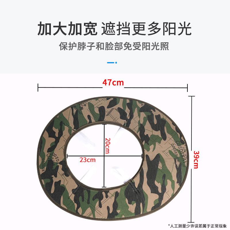 加大帽檐安全帽遮阳帽檐帽沿防晒施工地干活遮阳帽男加宽帽圈透气 - 图2