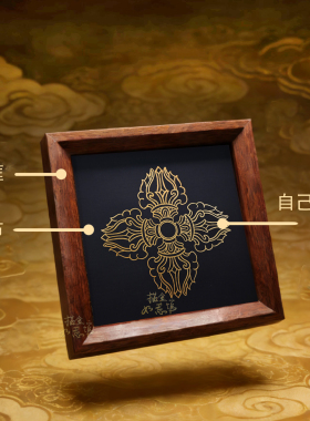 唐卡描金摆台般若法眼佛眼西藏手绘唐卡描金DIY线稿小唐卡摆台