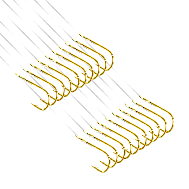 金袖鱼钩鱼线绑好鱼钩套装全套子线双钩成品组合防缠鲫鱼钩钓鱼w-图3