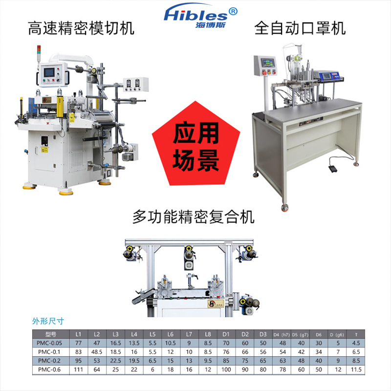 Hibles/海博斯PMC(微型）0.5NM-5NM磁粉离合器控制器电磁粉末刹车 - 图1