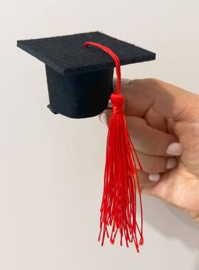 学士帽幼儿园毕业活动瓶口装饰博士帽公仔花束diy毕业帽子