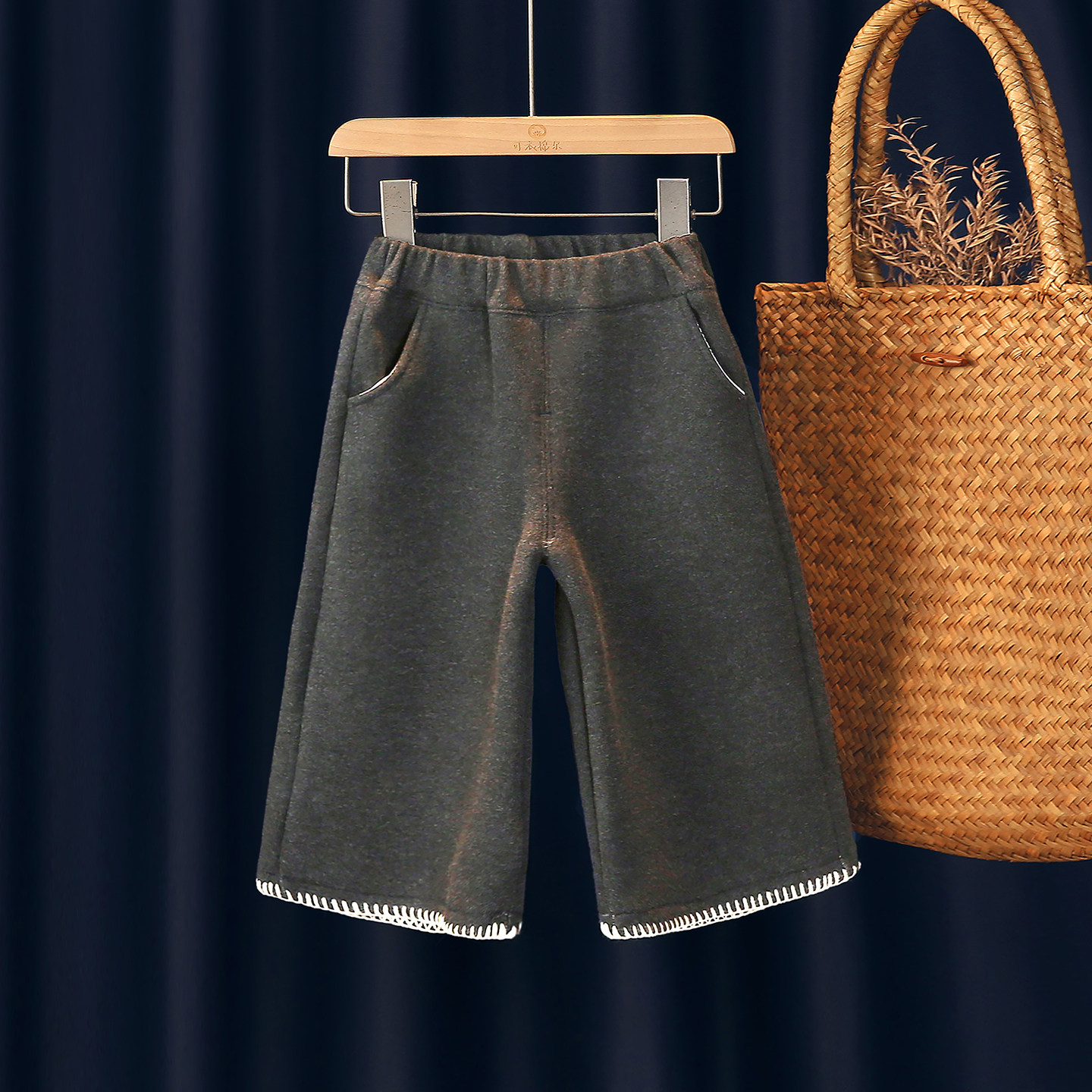 女童加绒裤子2026新款冬季女孩洋气好看儿童毛呢一体绒保暖休闲裤,淘宝优惠券,粉丝福利购,淘宝优惠卷