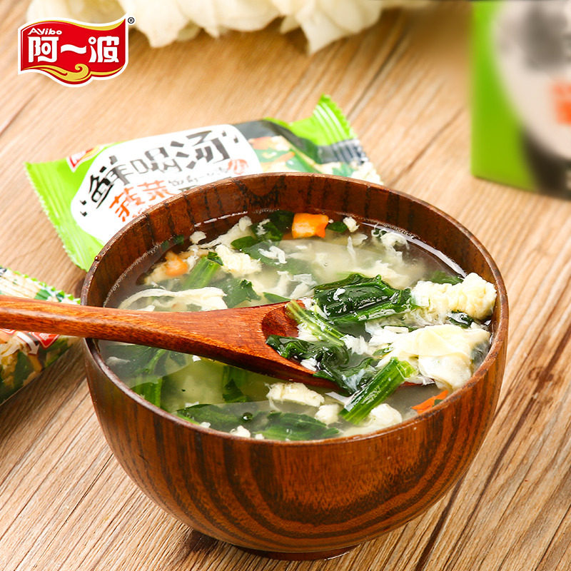 阿一波汤速食汤包速溶菠菜紫菜蛋花汤冲泡即食蔬菜芙蓉鲜蔬汤料_虎窝淘