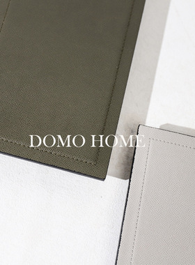 欧式轻奢皮革托盘香托样板房家居卧室软装搭配套装收纳盘装饰