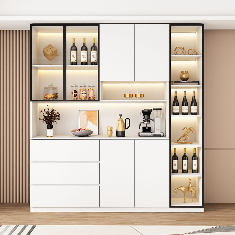 All solid wood sideboard new wine cabinet integrated storage cabinet