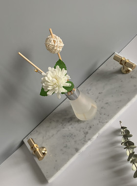 轻奢风浴室天然大理石托盘定制