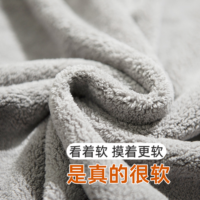 干发毛巾吸水速干擦头发的干发巾洗头专用裹头加厚珊瑚绒毛巾家用