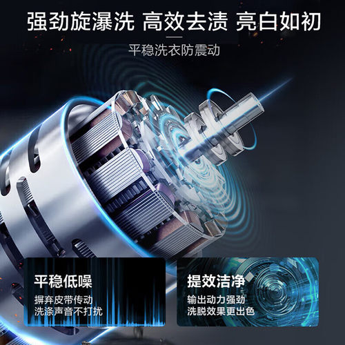 海尔统帅10公斤直驱变频波轮洗衣机家用全自动大容量11/12/13/8kg - 图1